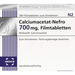 CALCIUMACETAT NEFRO 700 mg Filmtabletten 100 St