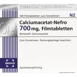 CALCIUMACETAT NEFRO 700 mg Filmtabletten 100 St