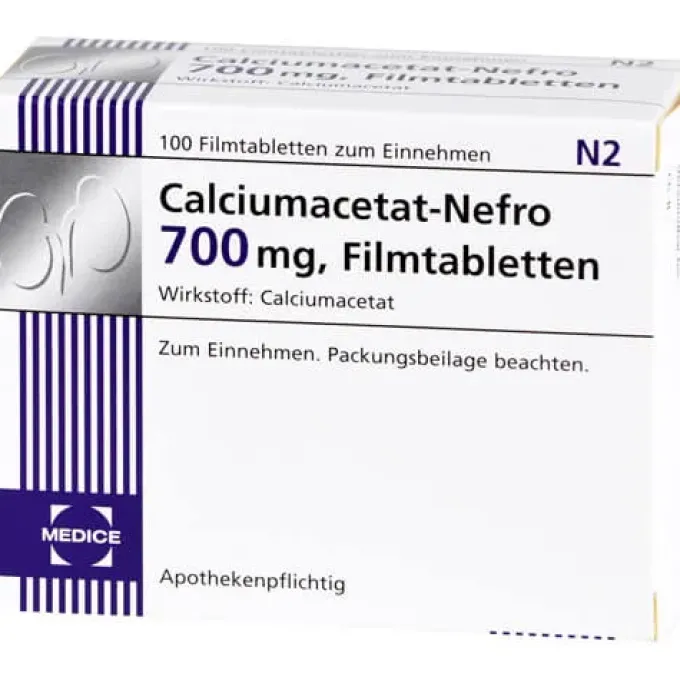 CALCIUMACETAT NEFRO 700 mg Filmtabletten 100 St