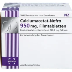 CALCIUMACETAT NEFRO 950 mg Filmtabletten 100 St