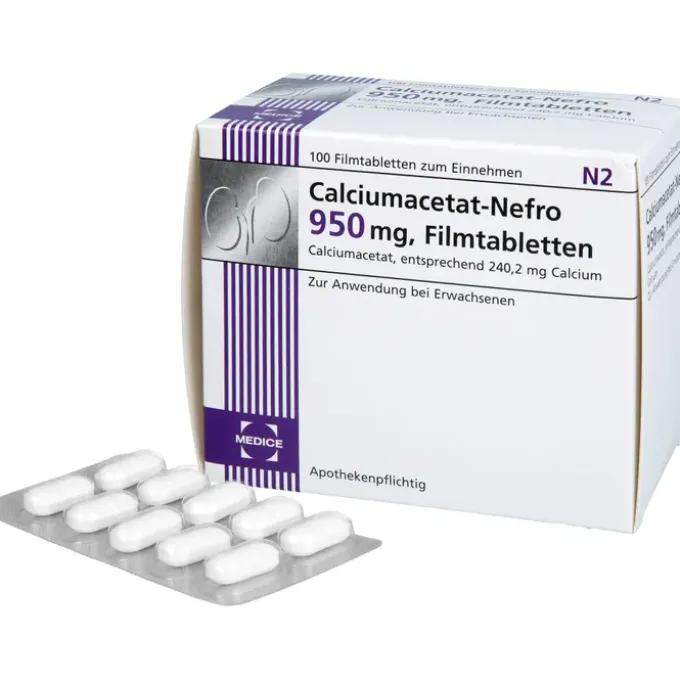 CALCIUMACETAT NEFRO 950 mg Filmtabletten 100 St