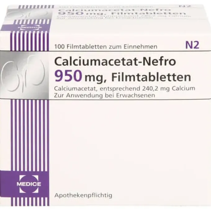 CALCIUMACETAT NEFRO 950 mg Filmtabletten 100 St