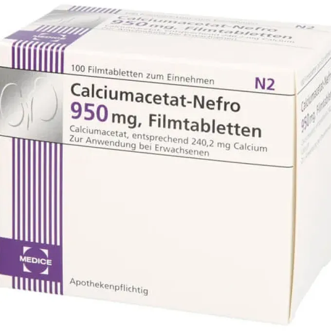 CALCIUMACETAT NEFRO 950 mg Filmtabletten 100 St