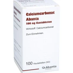 CALCIUMCARBONAT ABANTA 500 mg Kautabletten 100 St