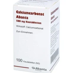 CALCIUMCARBONAT ABANTA 500 mg Kautabletten 100 St