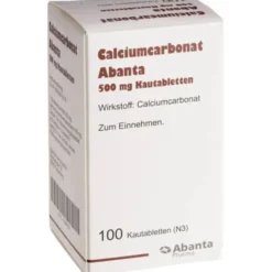 CALCIUMCARBONAT ABANTA 500 mg Kautabletten 100 St