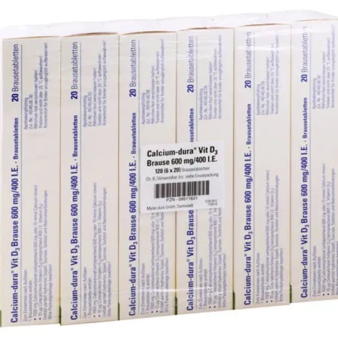 CALCIUM DURA Vit D3 Brause 600 mg/400 I.E. 120 St