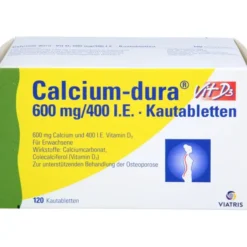 CALCIUM DURA Vit D3 600 mg/400 I.E. Kautabletten 120 St