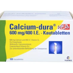 CALCIUM DURA Vit D3 600 mg/400 I.E. Kautabletten 120 St