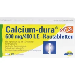 CALCIUM DURA Vit D3 600 mg/400 I.E. Kautabletten 120 St