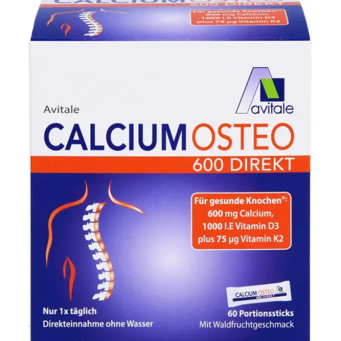 CALCIUM OSTEO 600 Direkt Portionssticks 60 Stück