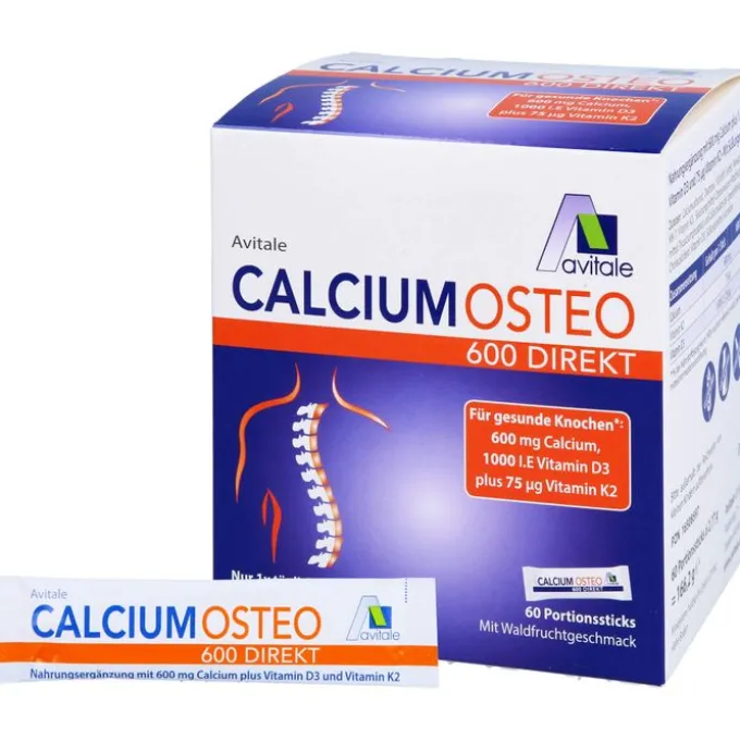 CALCIUM OSTEO 600 Direkt Portionssticks 60 Stück