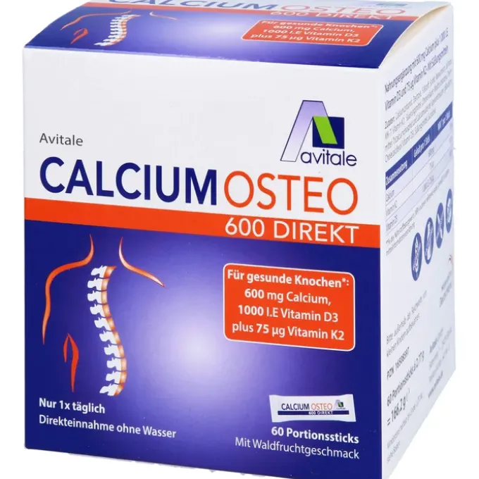 CALCIUM OSTEO 600 Direkt Portionssticks 60 Stück