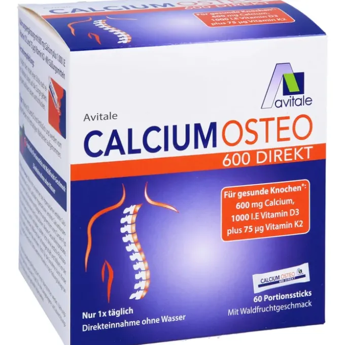 CALCIUM OSTEO 600 Direkt Portionssticks 60 Stück