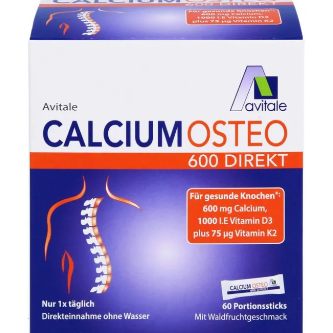 CALCIUM OSTEO 600 Direkt Portionssticks 60 Stück
