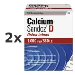 CALCIUM SANDOZ D Osteo intens Kautabletten Set 2x120St