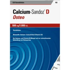CALCIUM SANDOZ D Osteo 500 mg/1.000 I.E. Kautabl. 120 St