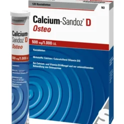 CALCIUM SANDOZ D Osteo 500 mg/1.000 I.E. Kautabl. 120 St