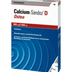 CALCIUM SANDOZ D Osteo 500 mg/1.000 I.E. Kautabl. 120 St