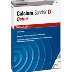 CALCIUM SANDOZ D Osteo 500 mg/1.000 I.E. Kautabl. 120 St