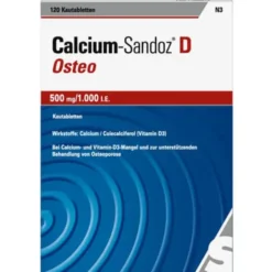 CALCIUM SANDOZ D Osteo 500 mg/1.000 I.E. Kautabl. 120 St