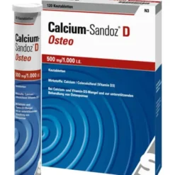 CALCIUM SANDOZ D Osteo 500 mg/1.000 I.E. Kautabl. 120 St