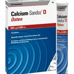 CALCIUM SANDOZ D Osteo 500 mg/1.000 I.E. Kautabl. 120 St