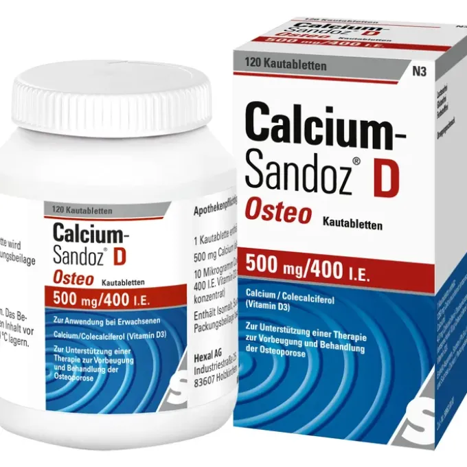 CALCIUM SANDOZ D Osteo 500 mg/400 I.E. Kautabl. 120 St