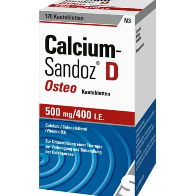 CALCIUM SANDOZ D Osteo 500 mg/400 I.E. Kautabl. 120 St