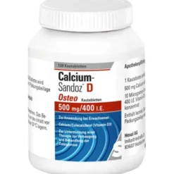 CALCIUM SANDOZ D Osteo 500 mg/400 I.E. Kautabl. 120 St