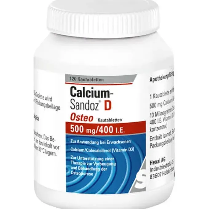 CALCIUM SANDOZ D Osteo 500 mg/400 I.E. Kautabl. 120 St