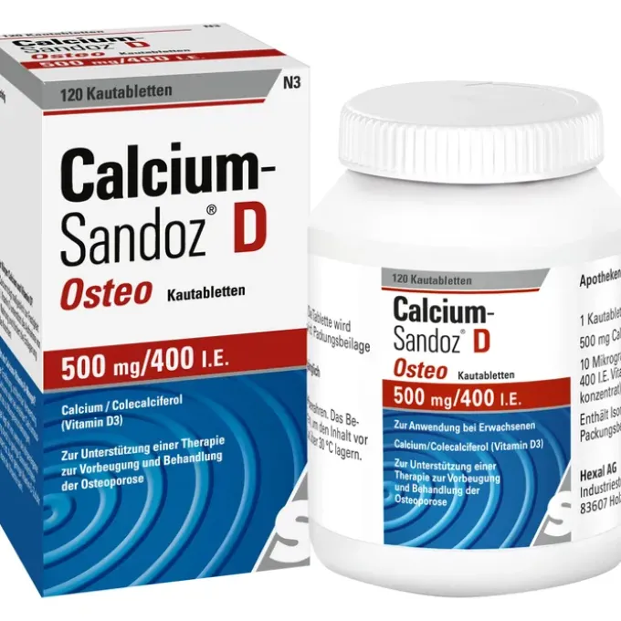 CALCIUM SANDOZ D Osteo 500 mg/400 I.E. Kautabl. 120 St