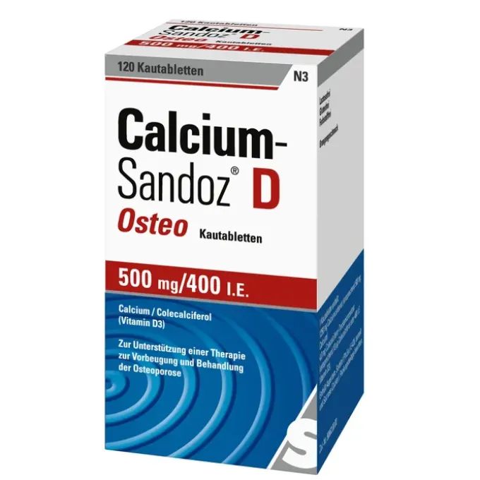 CALCIUM SANDOZ D Osteo 500 mg/400 I.E. Kautabl. 120 St