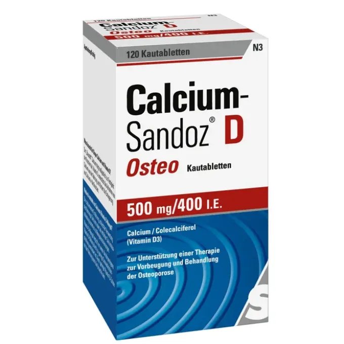 CALCIUM SANDOZ D Osteo 500 mg/400 I.E. Kautabl. 120 St