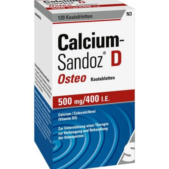 CALCIUM SANDOZ D Osteo 500 mg/400 I.E. Kautabl. 120 St