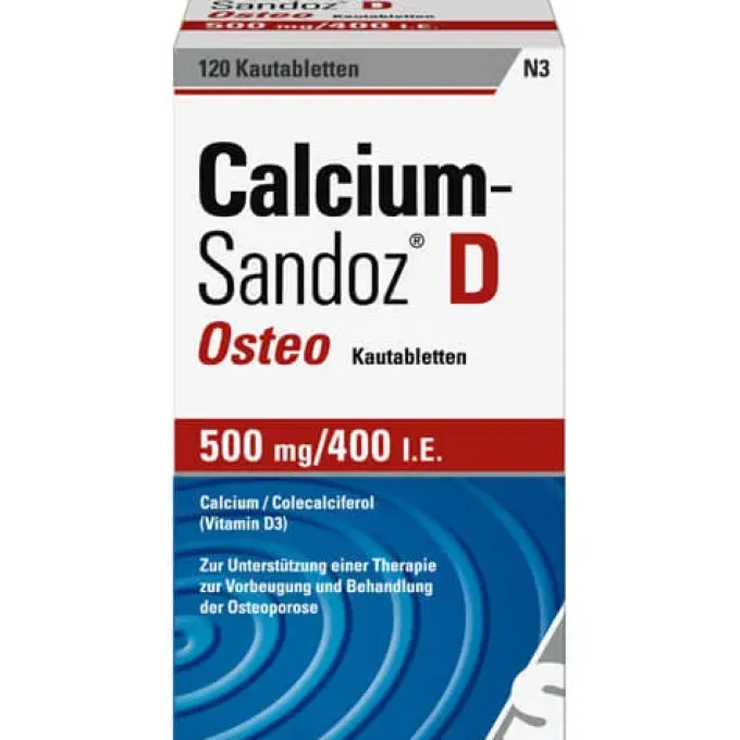 CALCIUM SANDOZ D Osteo 500 mg/400 I.E. Kautabl. 120 St
