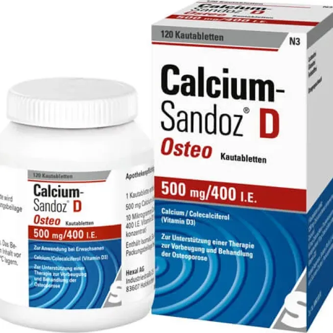 CALCIUM SANDOZ D Osteo 500 mg/400 I.E. Kautabl. 120 St