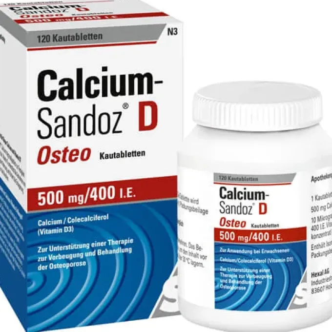 CALCIUM SANDOZ D Osteo 500 mg/400 I.E. Kautabl. 120 St