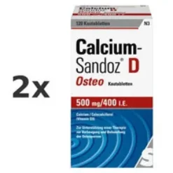 CALCIUM SANDOZ D Osteo 500 mg/400 I.E. Kautabl. Set 2x120St