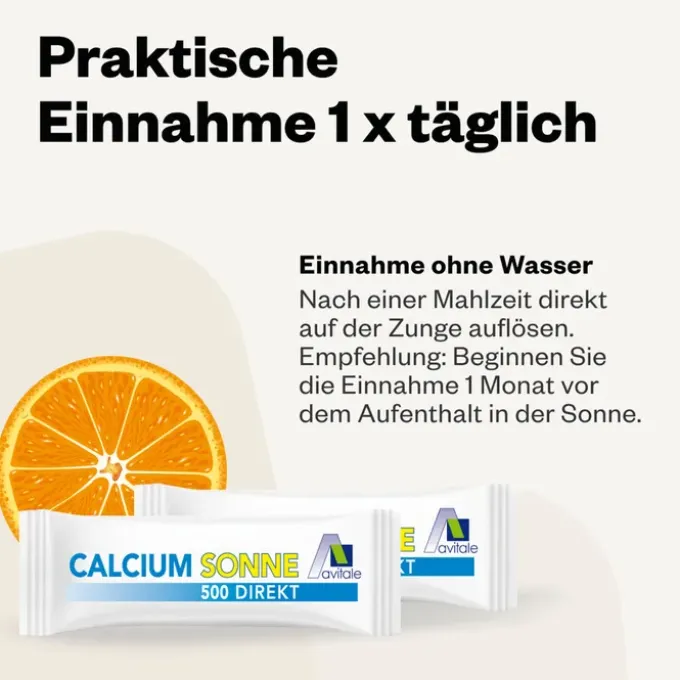 CALCIUM SONNE 500 Direkt Portionssticks 30 Stück