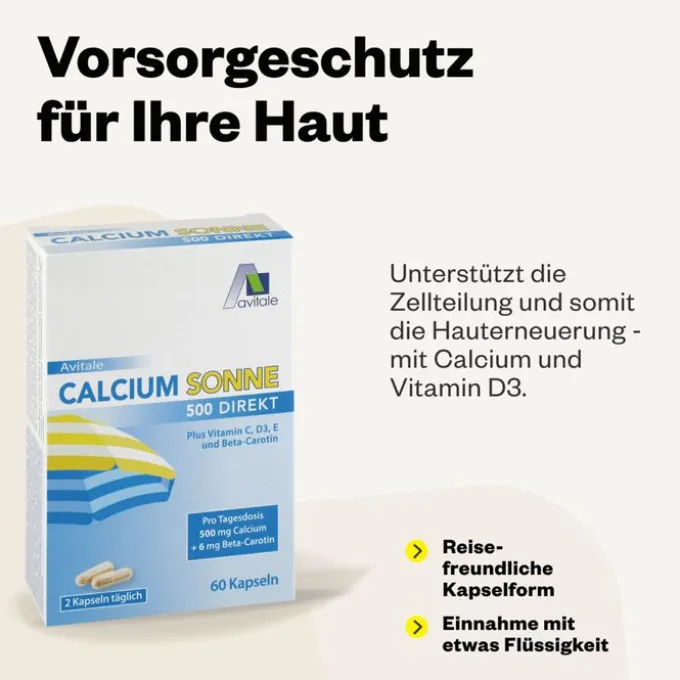 CALCIUM SONNE 500 Kapseln 60 Stück