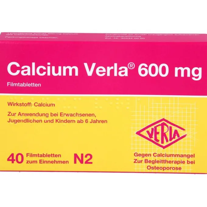 CALCIUM VERLA 600 mg Filmtabletten 40 St