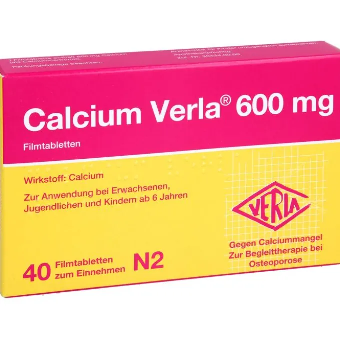 CALCIUM VERLA 600 mg Filmtabletten 40 St