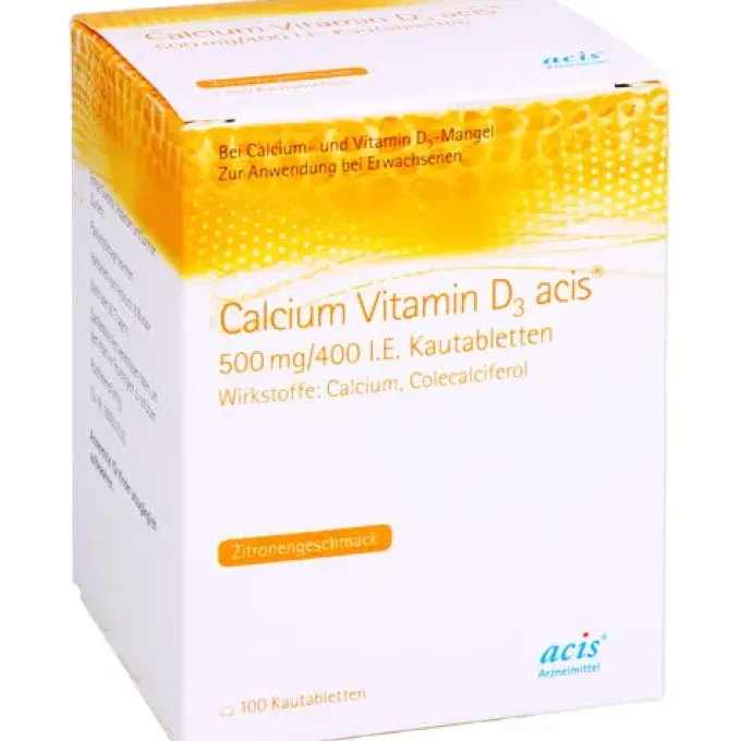 CALCIUM VITAMIN D3 acis 500 mg/400 I.E. Kautabl. 100 St