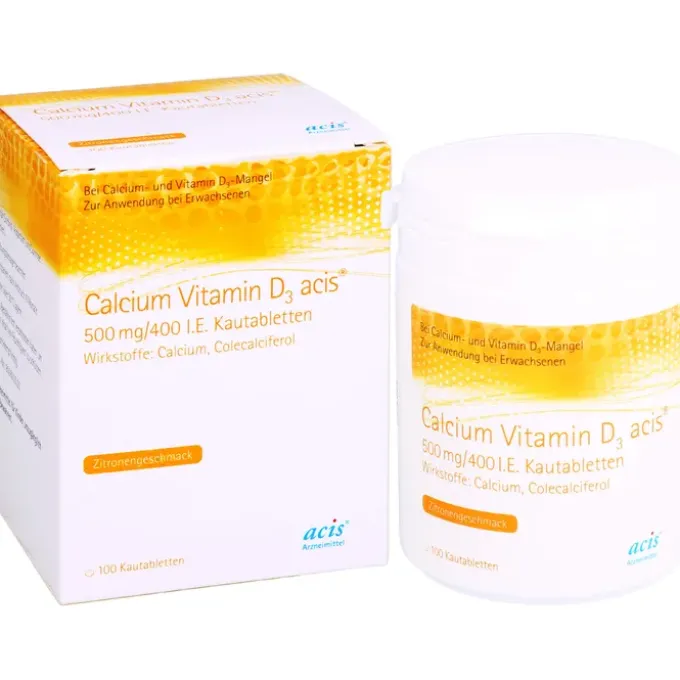 CALCIUM VITAMIN D3 acis 500 mg/400 I.E. Kautabl. 100 St