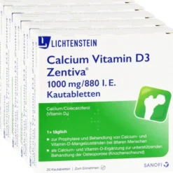 CALCIUM VITAMIN D3 Zentiva 1000 mg/880 I.E. Kautab 100 St