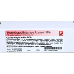 CARBO VEGETABILIS D 30 Globuli 10 g