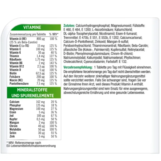 CENTRUM A-Zink Tabletten 180 Stück