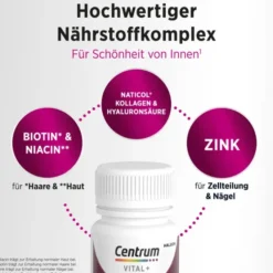 CENTRUM Vital+ Haut Haare & Nägel Tabletten 30 Stück