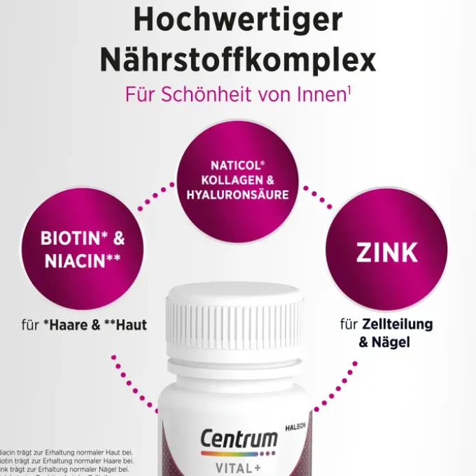 CENTRUM Vital+ Haut Haare & Nägel Tabletten 30 Stück
